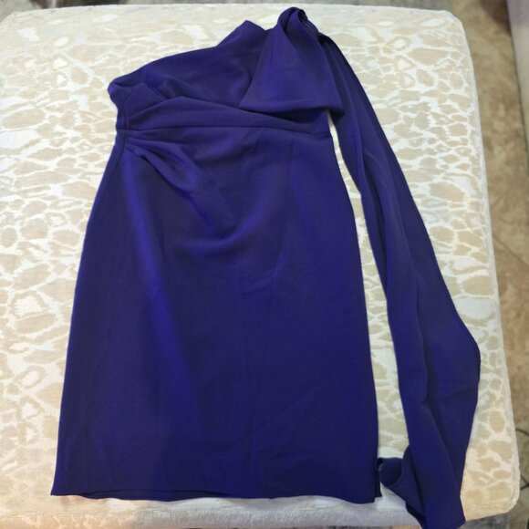 Sachin & Babi Size 12 Purple Miranda One-Shoulder Evening Holiday Party Dress - Picture 11 of 16